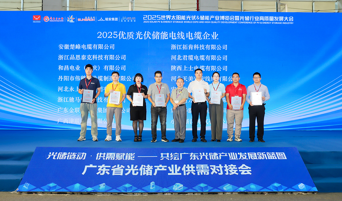 綠色驅(qū)動(dòng) 智領(lǐng)未來(lái) | 金聯(lián)宇電纜集團(tuán)榮膺“2025優(yōu)質(zhì)光伏電線電纜企業(yè)”稱號(hào)，以優(yōu)質(zhì)光伏線纜解決方案賦能綠色能源高質(zhì)量發(fā)展